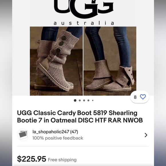 UGG Boots Classic Cardy Gray Convertible - Picture 2 of 16